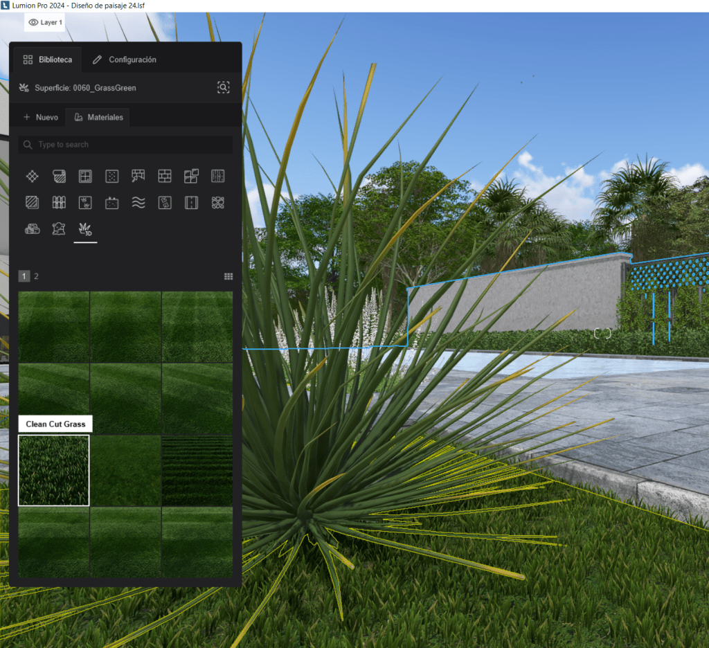 programa diseño jardines hierba 3d