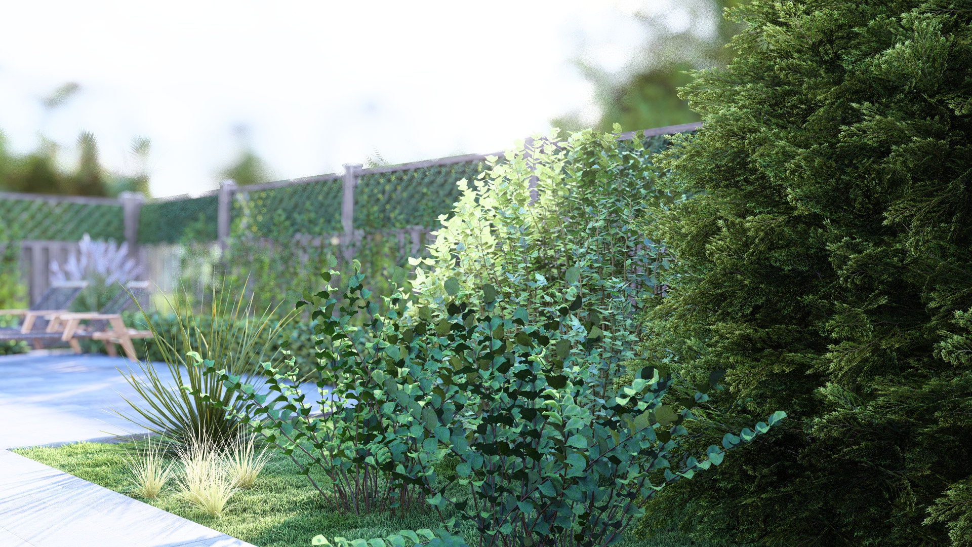 programa diseño jardines vegetación alta calidad render