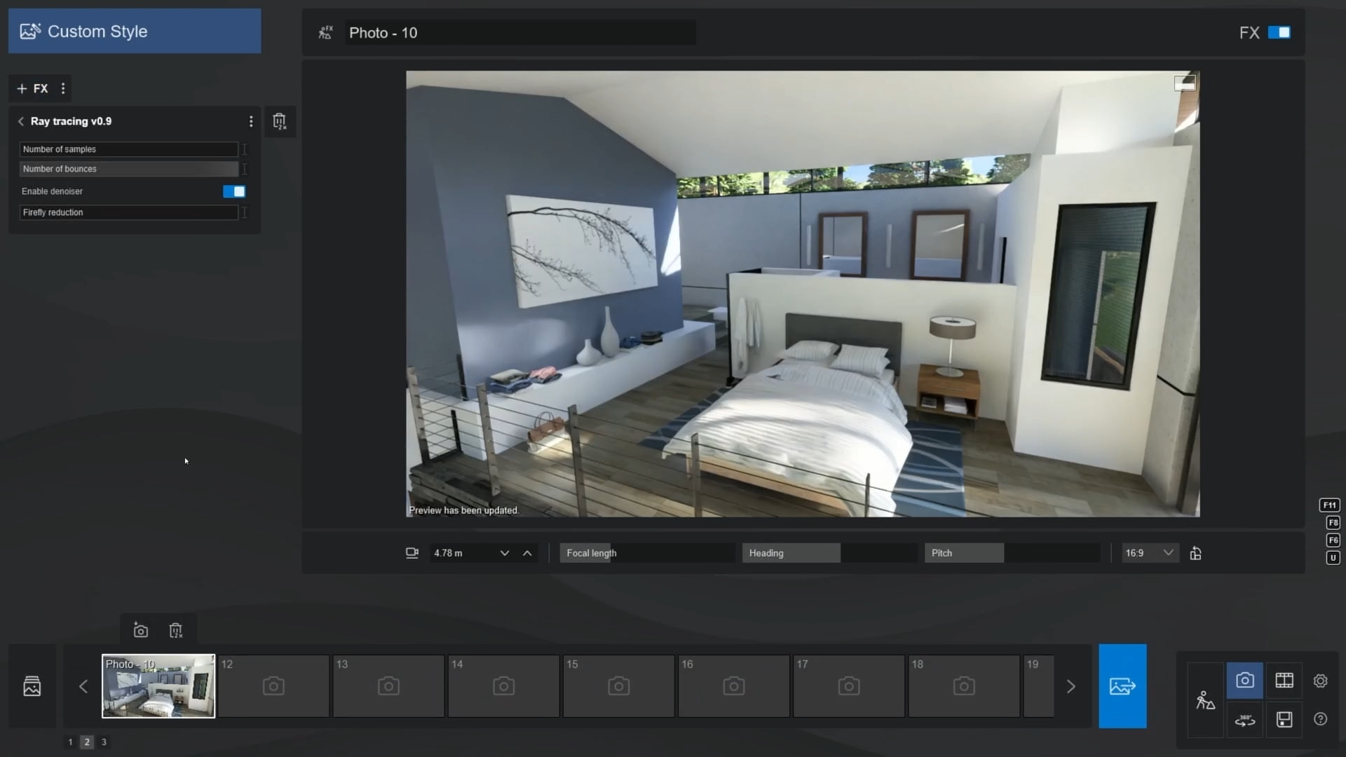 raytracing ui preview
