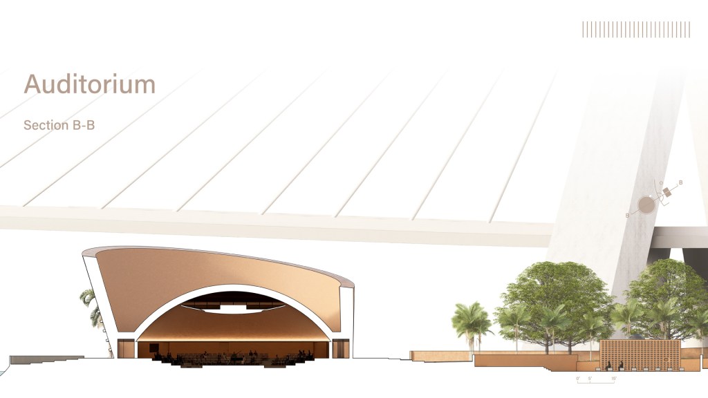 diseño innovador sketch auditorio