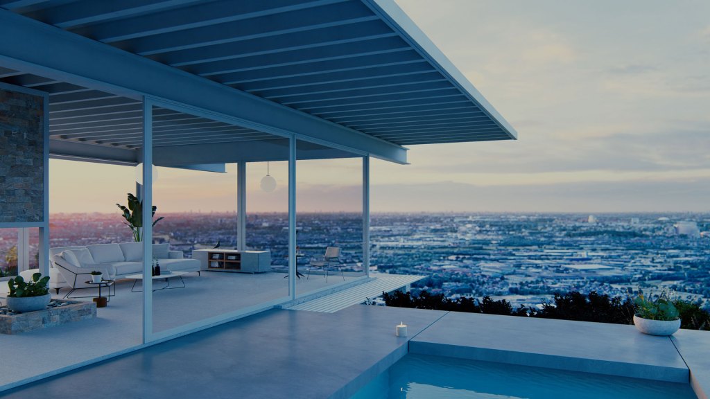 stahl house blue hour