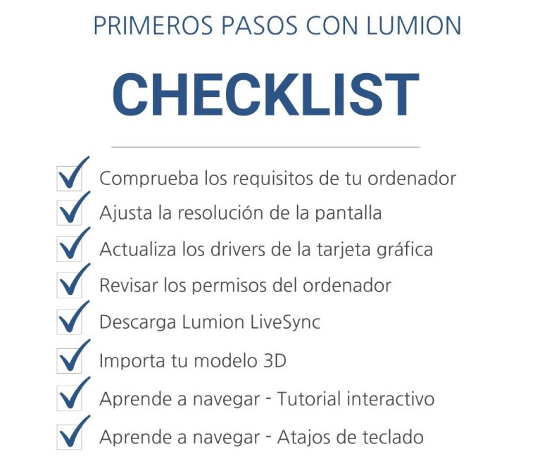 No Pierdas Tiempo: Checklist para Empezar en Lumion