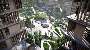 landscape rendering urban square